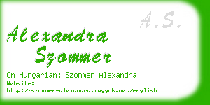 alexandra szommer business card